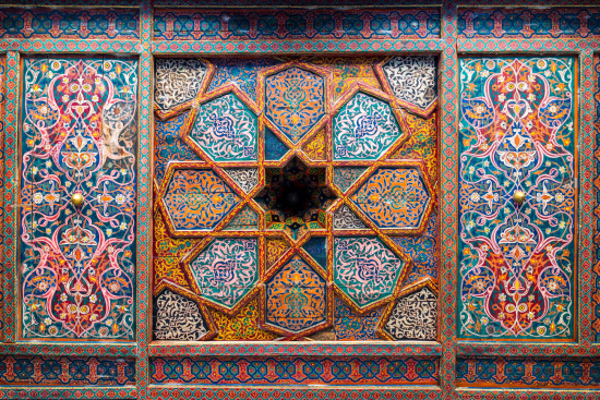 Silkroad1.CeilingdetailsattheTashHauliPalaceKhiva
