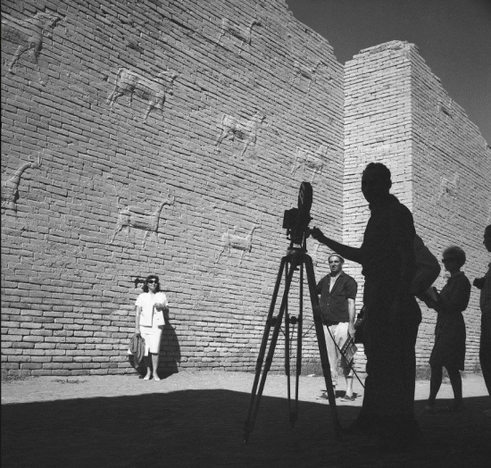 Latifalani-Shooting a film promoting tourism in Babylon  1962